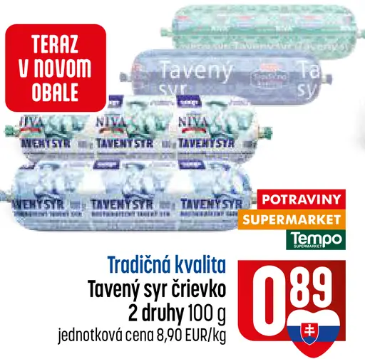 Tavený syr črievko
