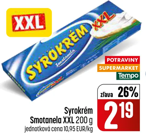 Syrökrém Smotanela XXL