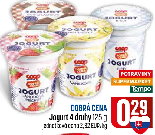 Coop Jogurt 4 druhy
