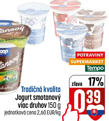 COOP Tradičná kvalita jogurt smotanový