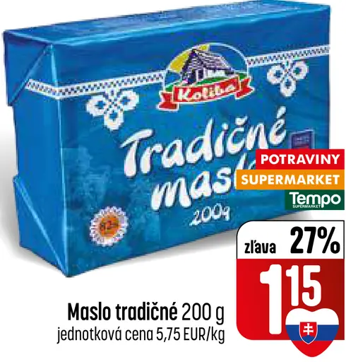 Koliba Tradičné maslo