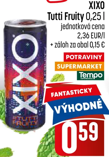 Xixo Tutti Fruity nealkoholický nápoj