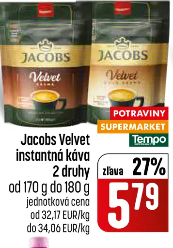 Jacobs Velvet instantná káva