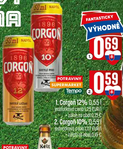 Corgoň pivo 10% plechovka
