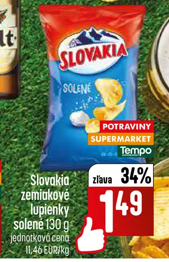 Slovakia zemiakové lupienky solené