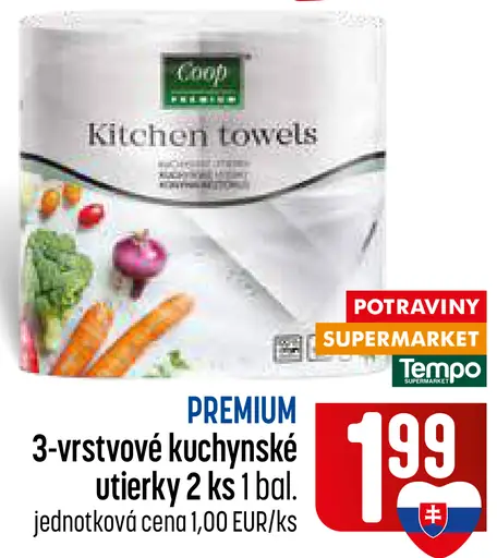 Coop Premium 3-vrstvové kuchynské utierky