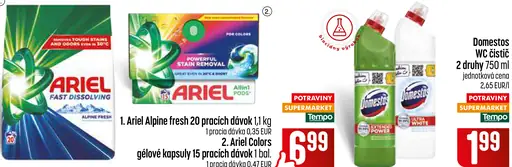 Ariel Alpine Fresh prací prášok