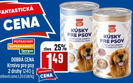Coop Dobrá cena krmivo pre psy kúsky v omáčke