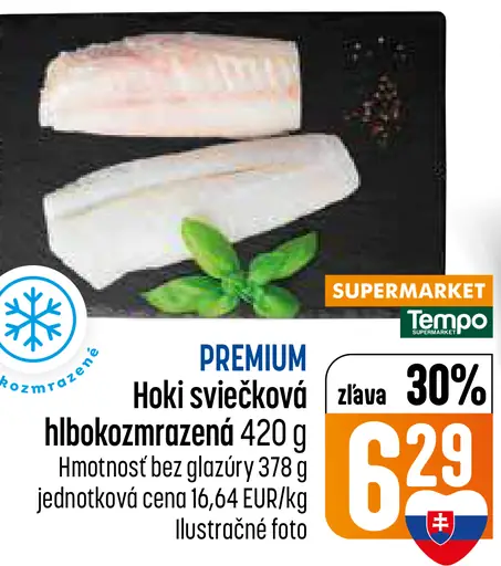 Premium hoki sviečková hlboko mrazená