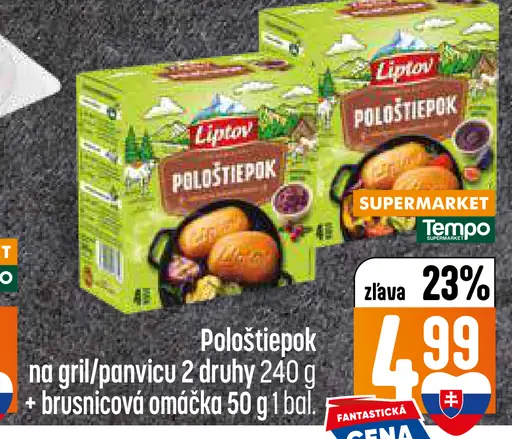 Liptov Pološtiepok na gril/panvicu + brusnicová omáčka