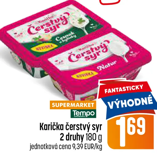 Karička čerstvý syr 2 druhy