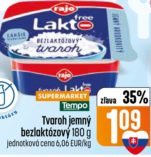Rajo Lakto free jemný bezlaktózový tvaroh