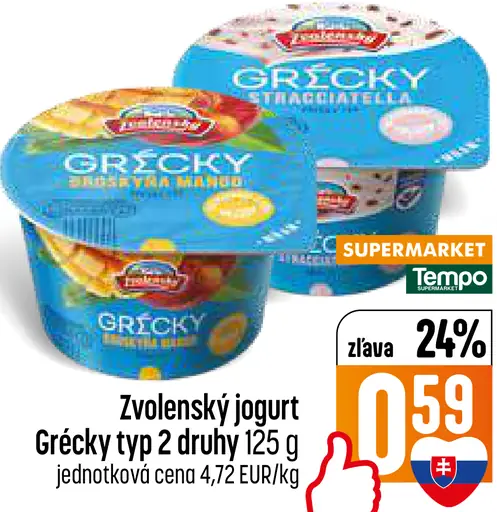Zvolenský jogurt grécky typ