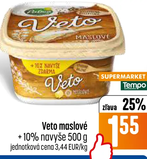 Veto maslové nátierkové maslo