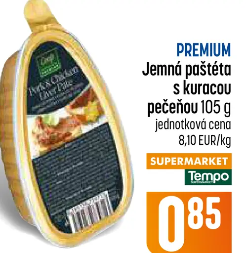 Premium jemná paštéta s kuracou pečeňou