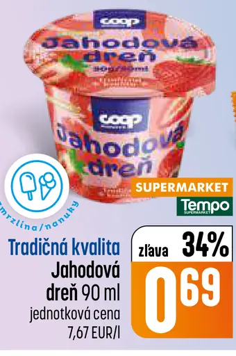Coop Tradičná kvalita jahodový dreň
