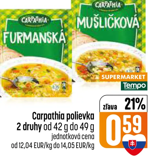 Carpathia furmanská polievka 2 druhy