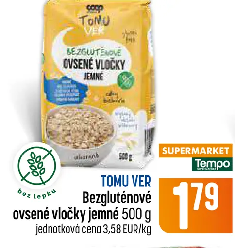 TOMU VER Bezgluténové ovsené vločky jemné