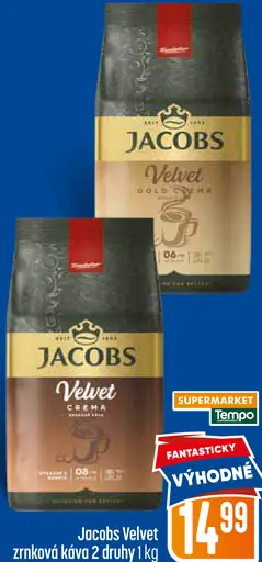 Jacobs Velvet zrnková káva
