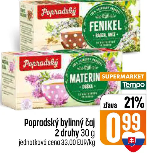 Popradská bylinný čaj