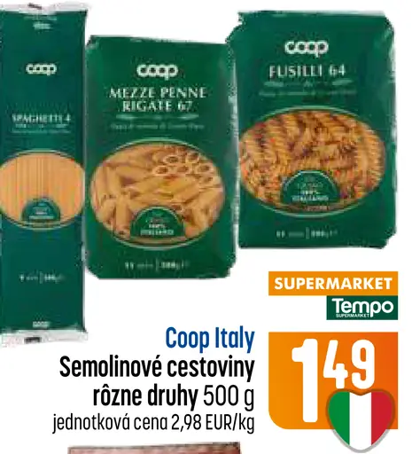 Coop Italy semolinové cestoviny