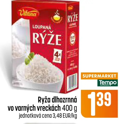 Ryža dlhozrnná do varných vrecúšok