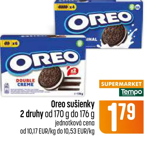 Oreo sušienky 2 druhy