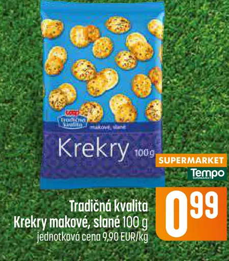 Tradičná kvalita Krekry makové, slané
