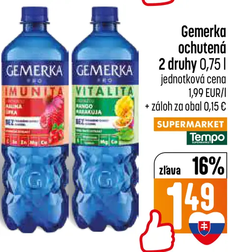 Gemerka ochutená minerálna voda Imun, Vitalita