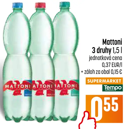 Mattoni minerálna voda rôzne druhy