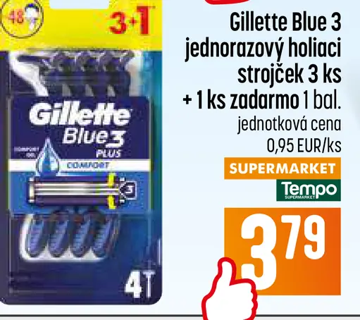 Gillette Blue3 jednorazový holiaci strojček