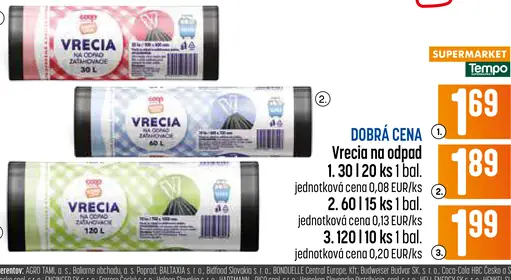 Coop Jednota vrecia na odpad 30 l