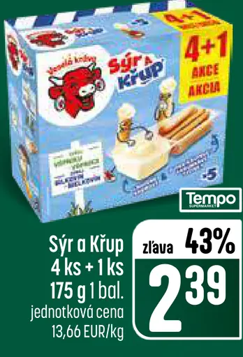 Sýr a Křup syr a chrumky 4+1 balenie