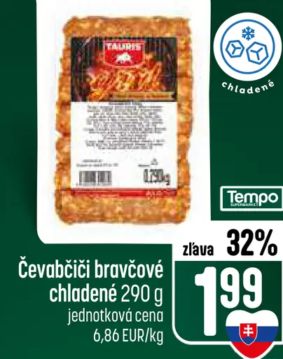 Čevabčiči bravčové chladené