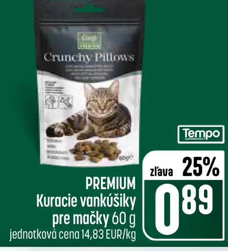 Premio Crunchy Pillows kuracie vankúšiky pre mačky