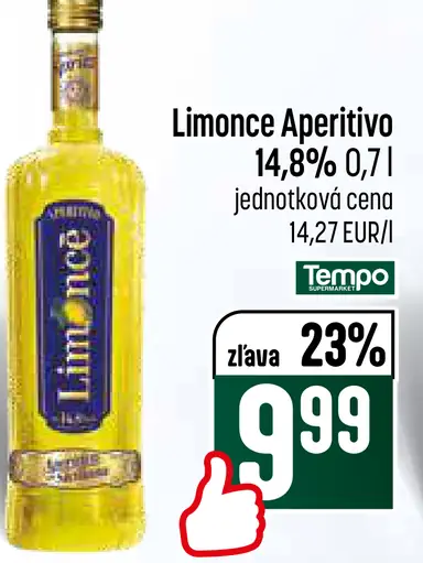 Limonce Aperitivo 14,8 % likérový aperitív