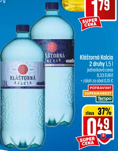 Kláštorná Kalcia minerálna voda