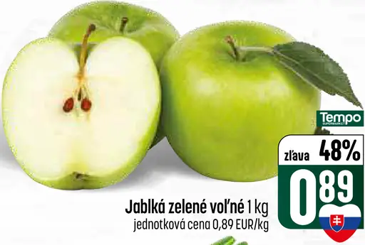 Jablká zelené voľné