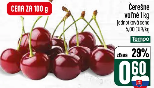 Čerešne voľné čerstvé