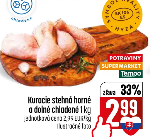 Kuracie stehná horné a dolné chladené