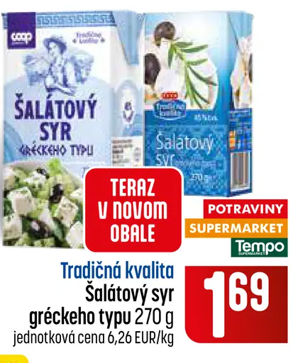 Tradičná kvalita Šalátový syr gréckeho typu
