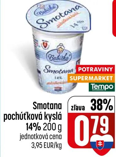 Smotana pochúťková kyslá 14%