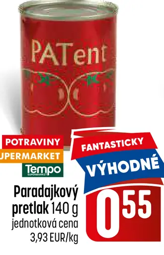 PATent Paradajkový pretlak