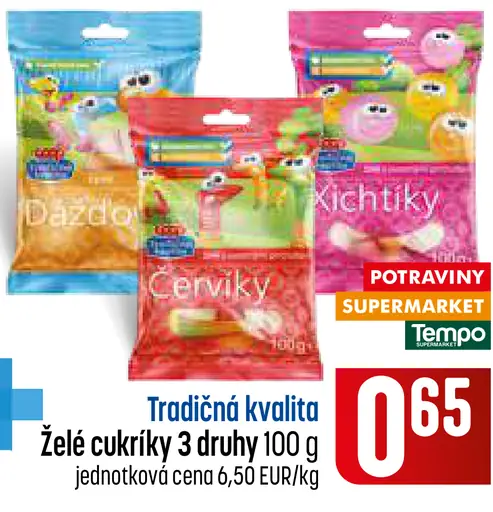 Tradičná kvalita Želé cukríky 3 druhy