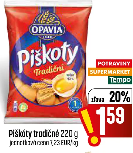 Opavia Piškóty tradiční