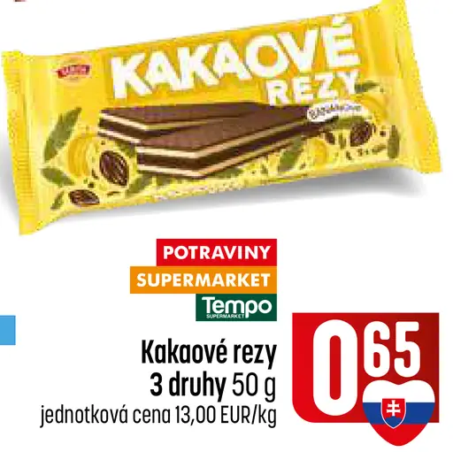 Coop Kakaové rezy 3 druhy