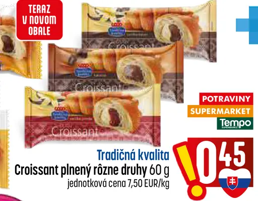 Coop Croissant plnený rôzne druhy