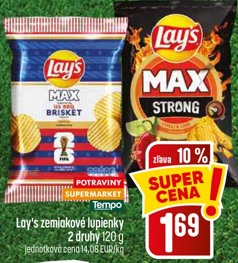 Lay’s zemiakové lupienky Max Brisket, Max Strong