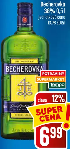 Becherovka Bylinný likér 38 %