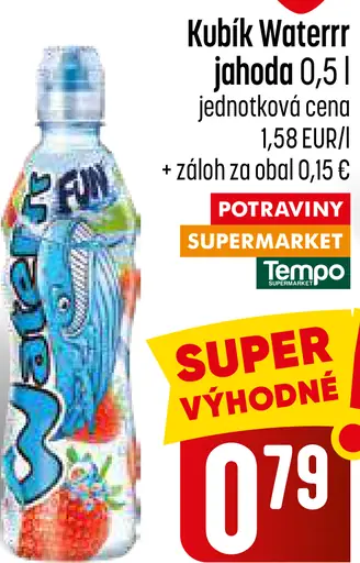 Kubík Waterr ochutená voda